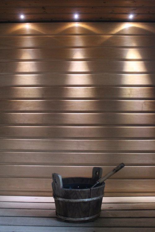 A Wooden Bucket for Water in a Sauna