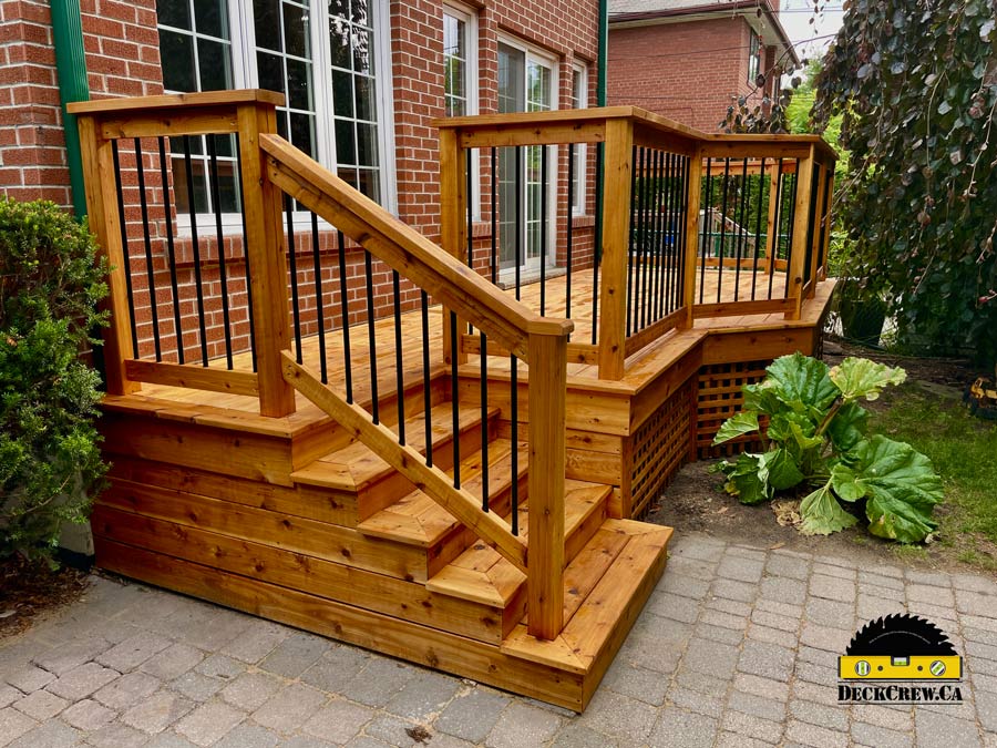 Pressure-treated deck will age gracefully with regular staining